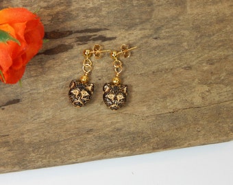 Black Cat Halloween Earrings (HE18)