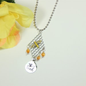 Bee Kind Honeybee Pendant (N14)