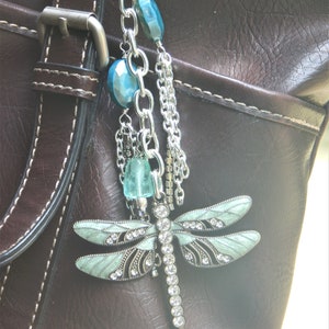 Turquoise Dragonfly Purse Charm (FS15)