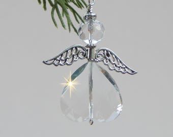 Angel Christmas Ornament Crystal Clear (S116)