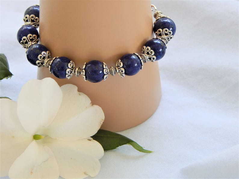 Lapis Lazuli Stone Beaded Bracelet B32