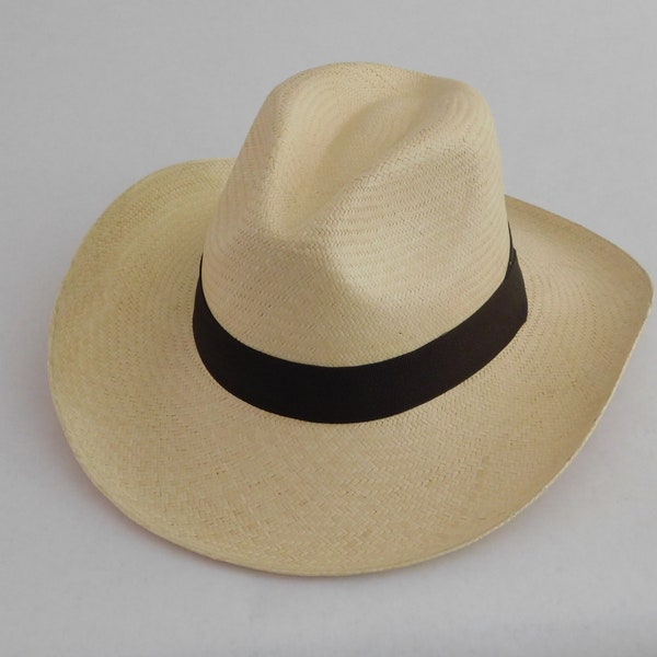 Open Road Fedora Strohhut Handmade In Kolumbien - Original - Neu - Unisex Vegan