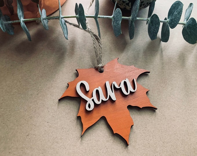Fall wedding name cards, Thanksgiving place cards, personalized name tags, wedding escort cards, wedding favors, name tag