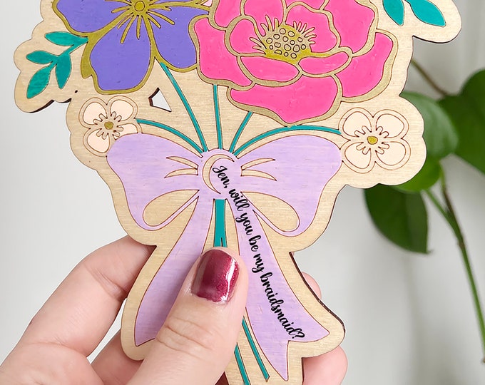 Bridesmaid proposal, bridesmaid gift, garden wedding decor, maid of honor proposal, organic wedding table decor