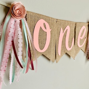 Boho birthday, Boho highchair sign, rustic first birthday, burlap highchair banner, spring birthday decor, 1st birthday decor