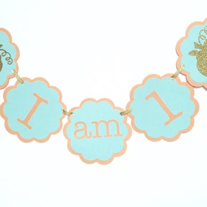 Little Pumpkin Birthday Banner, I am 1 highchair banner, first birthday decor, first birthday banner, pumpkin birthday