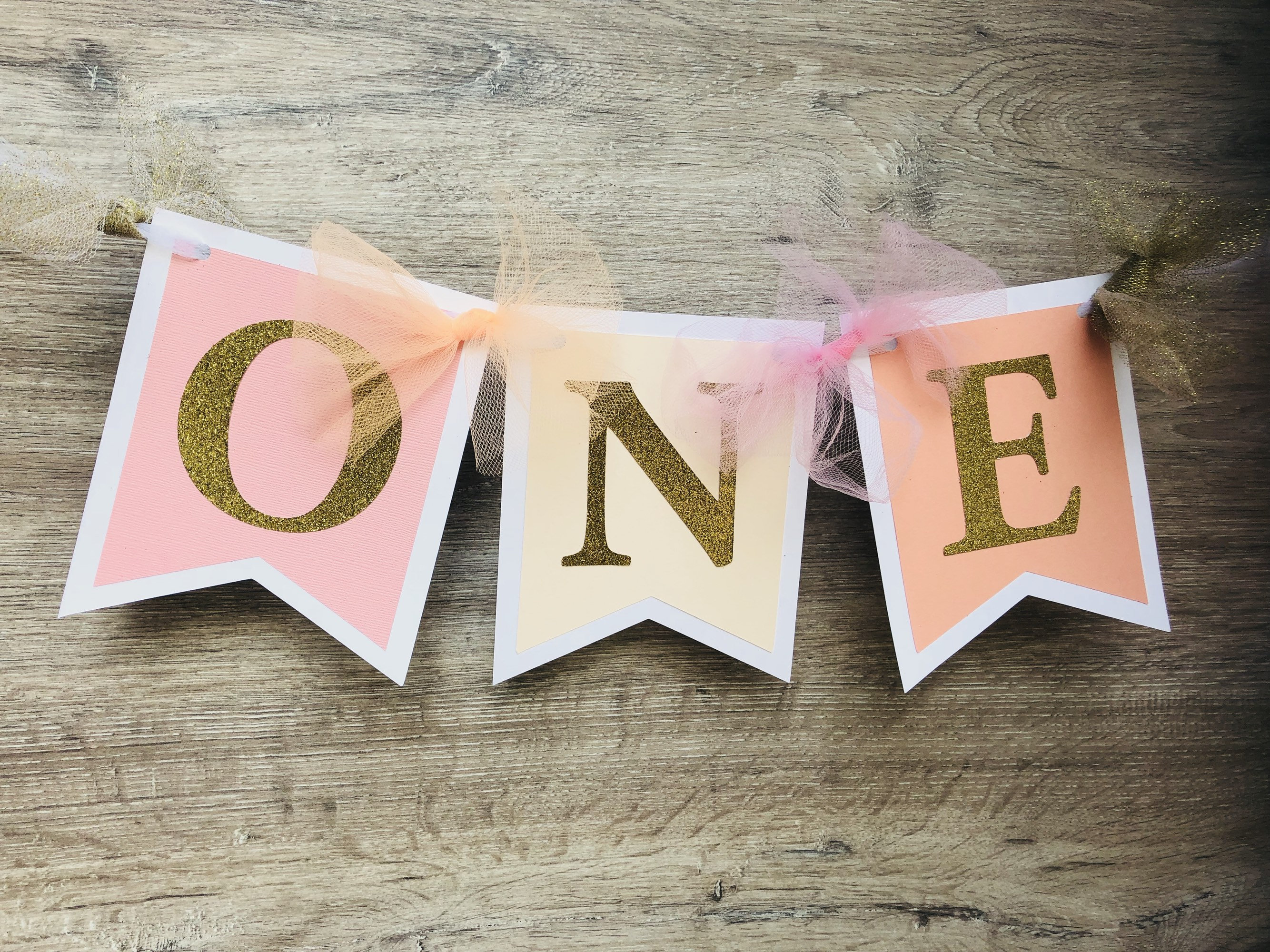 I Am One Pink Peach And Gold Birthday Party Decorations One