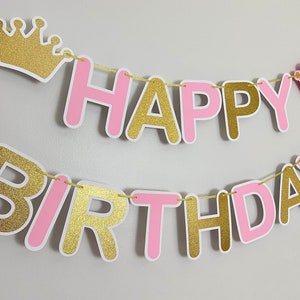 Princess birthday decorations, Princess birthday banner, Princess birthday party decor, birthday decorations, large letters banner