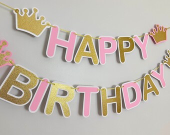 Princess birthday decorations, Princess birthday banner, Princess birthday party decor, birthday decorations, large letters banner