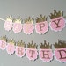 Princess birthday decorations. Princess birthday banner. Princess birthday party decor, birthday decorations, pink and gold birthday decor 