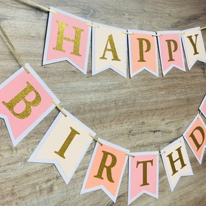 Peachy birthday banner, Peachy ONE birthday decor