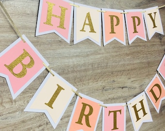 Peachy birthday banner, Peachy ONE birthday decor