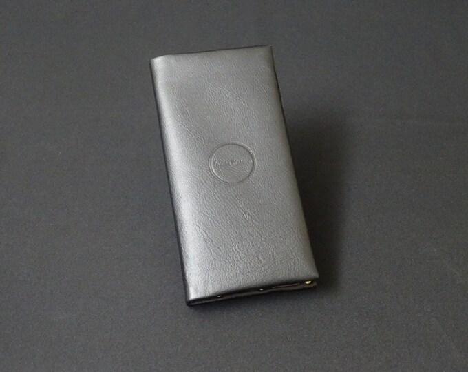 Apple iPhone 8Plus 7Plus 6Plus 6SPlus - Genuine Kangaroo Leather Phone Mobile Protective RFID Holder Case Wallet - Black Satin