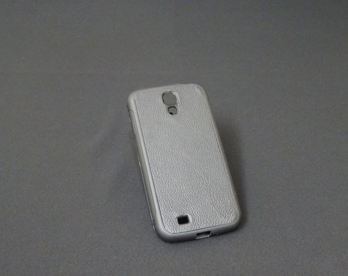 Samsung Galaxy S4 - Jimmy Case - Genuine Kangaroo Leather Protective Rubber Flexible Phone Holder Case - Black Texture