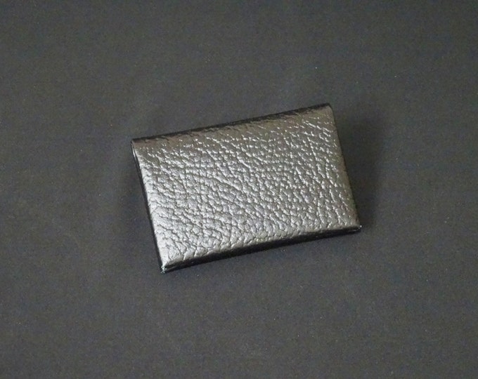 Bantam 6Pocket Wallet - Genuine Kangaroo Leather Mens Womens Strong Slim Stitchless Card Cash Coin Key Leather Wallet RFID - Black Texture