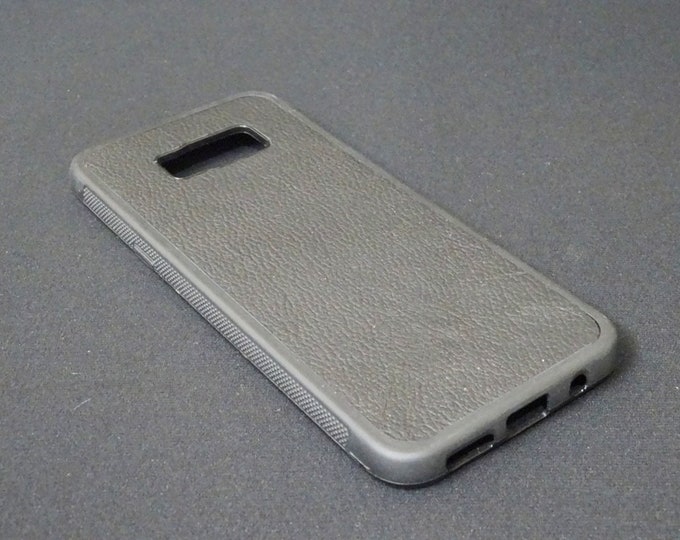 Samsung Galaxy S8 Plus - Jimmy Case - Genuine Kangaroo Leather Protective Rubber Flexible Phone Holder Case - Black