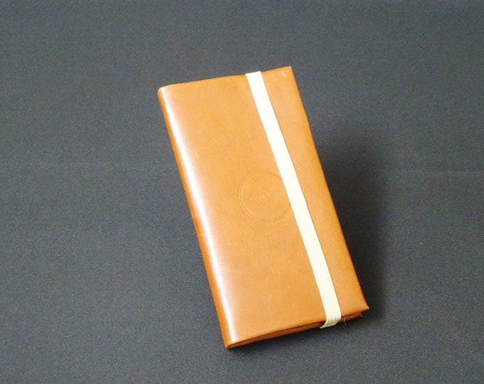 Apple iPhone 8 7 6 6S - Smartfold Phone Wallet - Genuine Kangaroo Leather Phone Protective Rubber Case Wallet RFID - Caramel with Strap