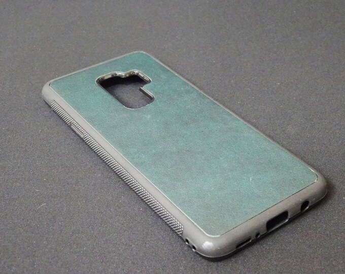 Samsung Galaxy S9 Plus - Jimmy Case - Genuine Kangaroo Leather Protective Rubber Flexible Phone Holder Case - British Green