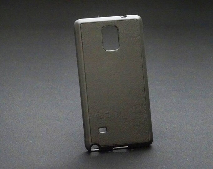 Samsung Galaxy Note 4 - Jimmy Case - Genuine Kangaroo Leather Protective Rubber Phone Case Handmade - Black