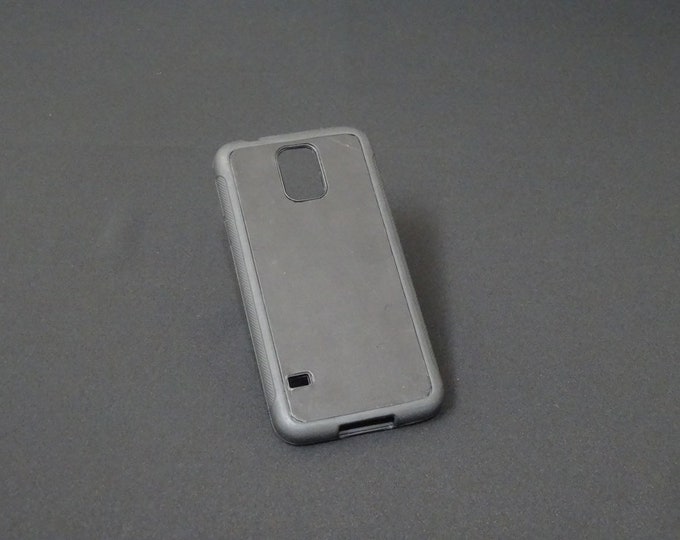 Samsung Galaxy S5 - Jimmy Case - Genuine Kangaroo Leather Protective Rubber Flexible Phone Holder Case - Black Tan