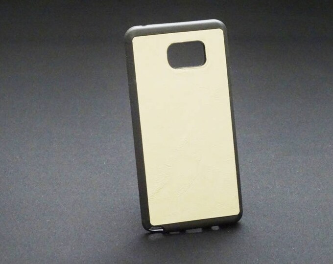 Samsung Galaxy Note 5 - Jimmy Case - Genuine Kangaroo Leather Protective Rubber Phone Case Handmade - Satin Tan