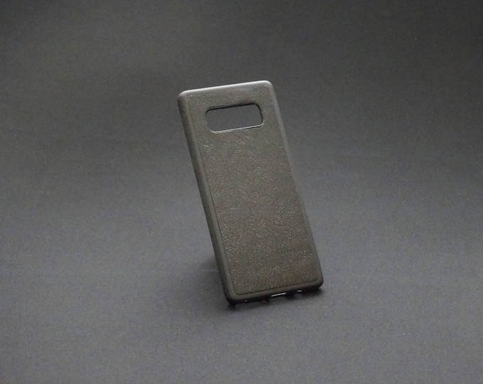 Jimmy Case - Samsung Note 8 - Genuine Kangaroo Leather Handmade iPhone Protective Rubber Phone Case - Black Gloss