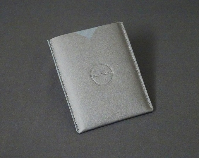 Passport Sleeve with Chip Protection - Kangaroo leather travel pouch rfid pass ticket handmade - Matte Black