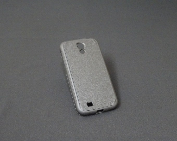 Samsung Galaxy S4 - Jimmy Case - Genuine Kangaroo Leather Protective Rubber Flexible Phone Holder Case - Black Texture