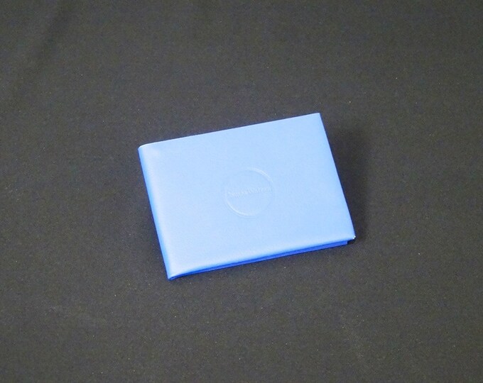 6Pocket Wallet - Genuine Kangaroo Leather Mens Womens Strong Slim Stitchless Card Leather Wallet RFID - Matte Blue