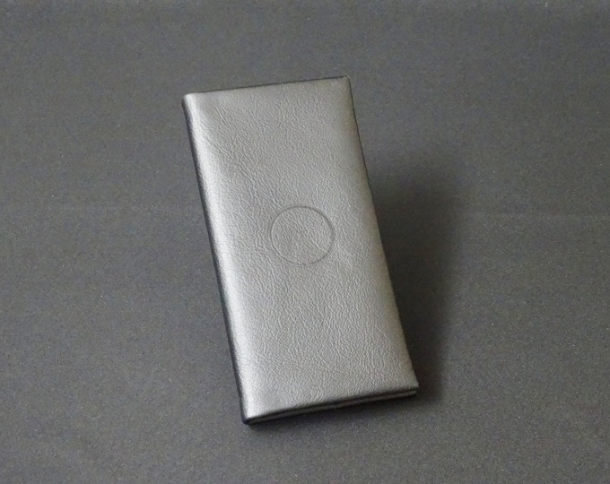 Apple iPhone X XS 10 - Smartfold Phone Wallet - Genuine Kangaroo Leather Phone Protective Rubber Case Wallet Android RFID - Black Satin