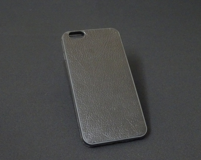 Apple iPhone 6 Plus + - Jimmy Case - Genuine Kangaroo Leather Protective Rubber Flexible Phone Holder Case - Black Texture
