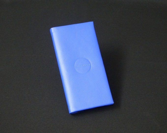 Samsung Galaxy S9 S8 S7E J5 - Smartfold Phone Wallet - Genuine Kangaroo Leather Phone Case Wallet RFID - Matte Blue