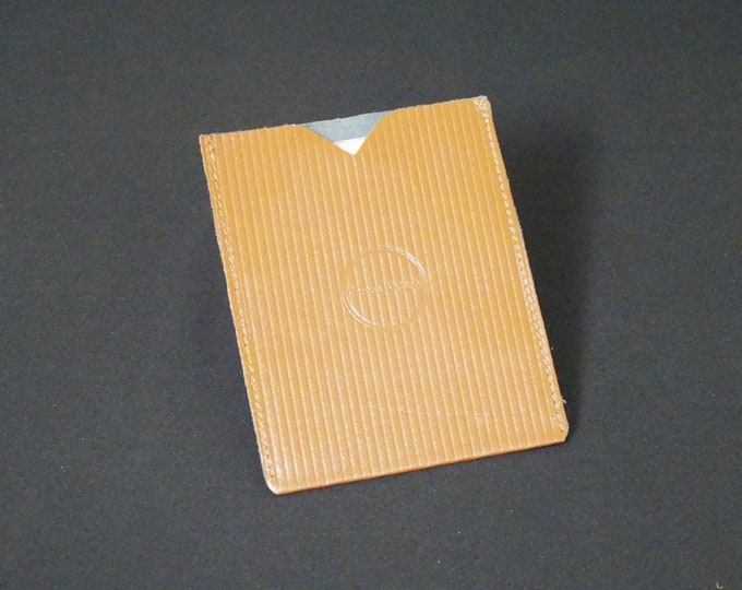 Passport Sleeve with Chip Protection - Kangaroo leather travel pouch rfid pass ticket handmade - Gloss Brown Pinstripes