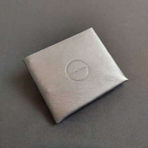 Portefeuille 8 pochettes - Portefeuille en cuir de kangourou véritable pour homme et femme, solide et mince, sans couture, RFID - Noir mat