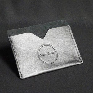 Carteira de bolso - Comporta 6 cartões e dinheiro - Carteira de couro canguru genuíno Mens Womens Slim Card Wallet Proteção de chip RFID - Preto acetinado