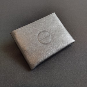 Portefeuille 6 poches - Portefeuille en cuir de carte RFID pour homme et femme en cuir de kangourou véritable - Noir mat