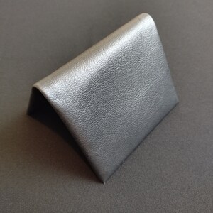 Portefeuille Bantam 8 poches - Cuir de kangourou véritable pour homme et femme, solide et mince, carte sans couture, porte-monnaie en cuir RFID - Noir mat
