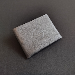 Portefeuille 6 poches - Portefeuille en cuir de carte RFID pour homme et femme en cuir de kangourou véritable - Noir mat