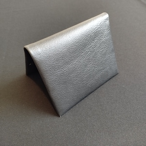 Portefeuille Bantam 8 poches - Cuir de kangourou véritable pour homme et femme, solide et mince, carte sans couture, porte-monnaie en cuir RFID - Noir mat