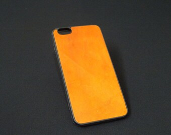 Apple iPhone 6 Plus + - Jimmy Case - Genuine Kangaroo Leather Protective Rubber Flexible Phone Holder Case - Whiskey Tan