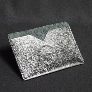 Portefeuille de poche - Peut contenir 6 cartes et de l'argent - Portefeuille en cuir de kangourou véritable Porte-cartes mince pour homme et femme avec protection contre les puces RFID - Noir brillant