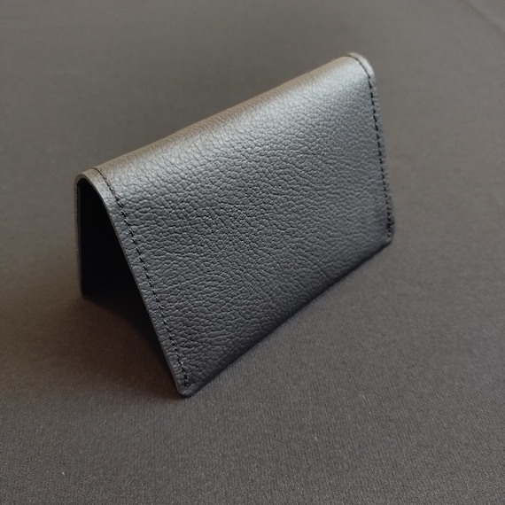 Bantam Wallet - Holds 12 cards & cash - Genuine Kangaroo Leather Wallet Mens Womens Slim Card Wallet RFID Chip Protection - Matte Black