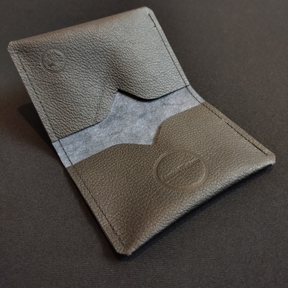 Bantam Wallet - Holds 12 cards & cash - Genuine Kangaroo Leather Wallet Mens Womens Slim Card Wallet RFID Chip Protection - Matte Black (2)