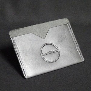 Portefeuille de poche - Peut contenir 6 cartes et de l'argent - Portefeuille en cuir de kangourou véritable Porte-cartes mince pour homme et femme avec protection contre les puces RFID - Noir lisse