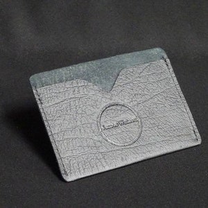 Portefeuille de poche - Peut contenir 6 cartes et de l'argent - Portefeuille en cuir de kangourou véritable Porte-cartes mince pour homme et femme avec protection contre les puces RFID - Noir texturé