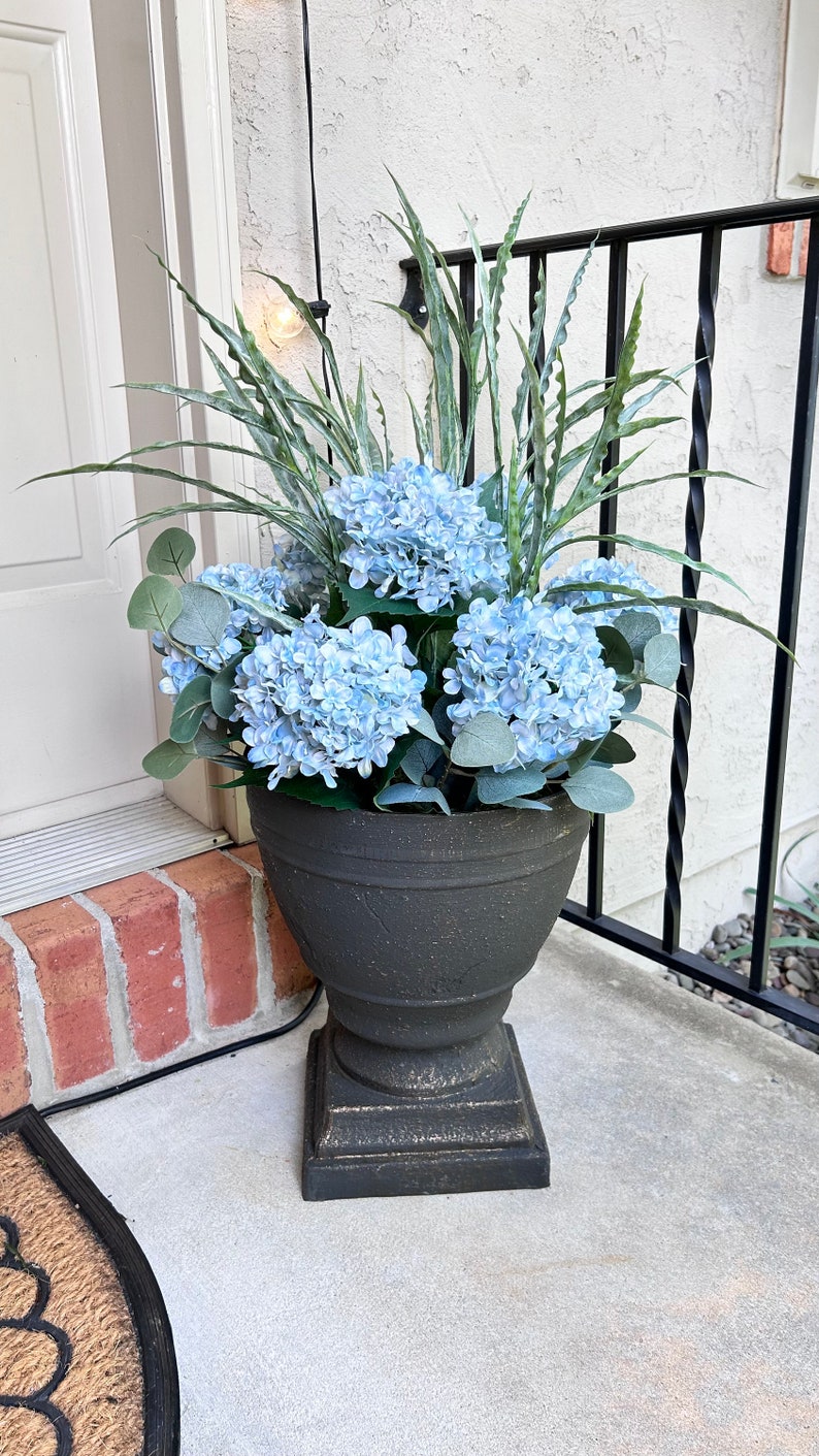 Faux Plant Urn Filler, Front Porch Planter Pot Filler, Urn Drop in