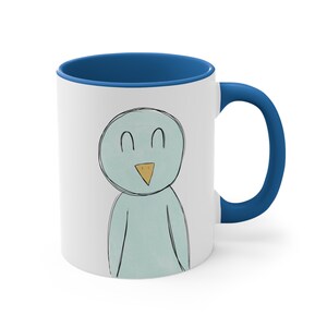 Cute Blue Bird - Novelty Coffee Mug - 11oz - Songbird Animal Coffee Cup for coffee or tea