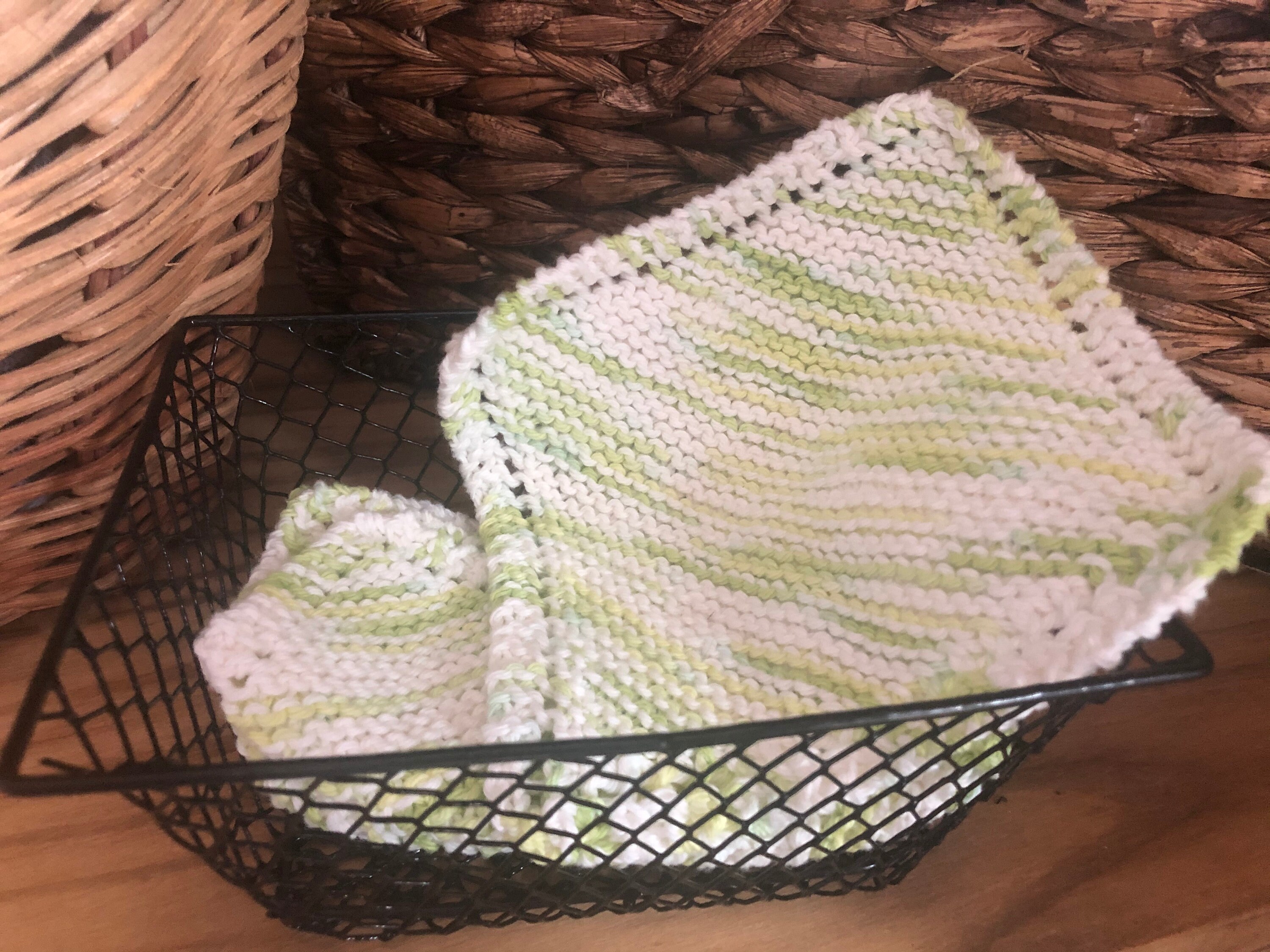 Hand knitted 100 cotton washcloths Etsy