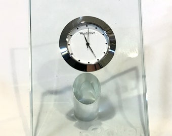 Zegar szklany Rollei, przedmiot promocyjny/dealerski, unikat!