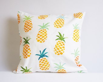 Pineapple pillow cover,  pinapple cushion cover, throw pillow cover, different sizes, ananas, summer print, porch decor